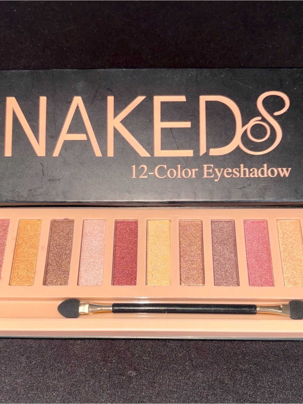 NAK 12-Color Eyeshadow Palette — Gold, Bronze, Rose, Plum & Champagne Shades